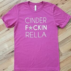 Cinderella heathered vinyl printed t-shirt